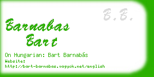 barnabas bart business card